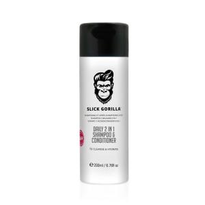 image:imageSlick Gorilla 2 in 1 Shampoo and Conditioner for Men 200ml  676 fl oz  Cleans Strengthens Hydrates  Infused with Natural Ingredients  Healthy Fresh Hair  AllinOne Daily Grooming Solution
